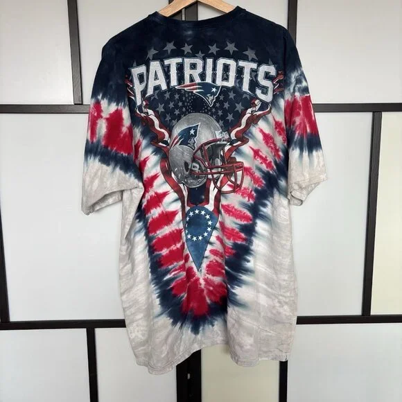 Vintage New England Patriots Tie-Dye T-Shirt Men’s 2XL XXL NFL Football Y2K - Picture 14 of 16